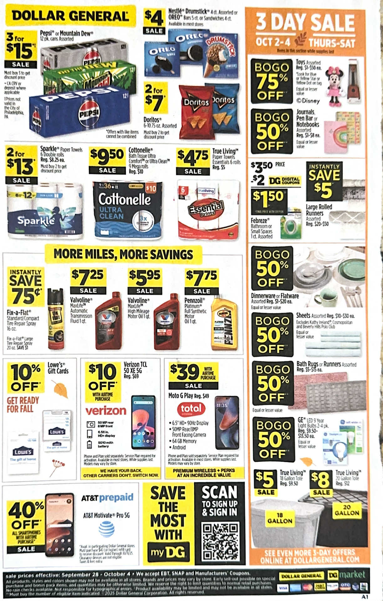 Dollar General Ad Scan 09/28 – 10/04
