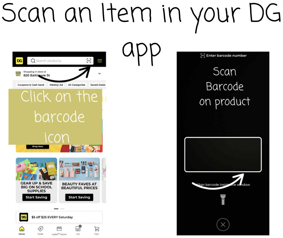 Scanning items at Dollar General