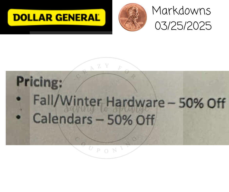 Dollar General Penny List Tuesday, March 25, 2025