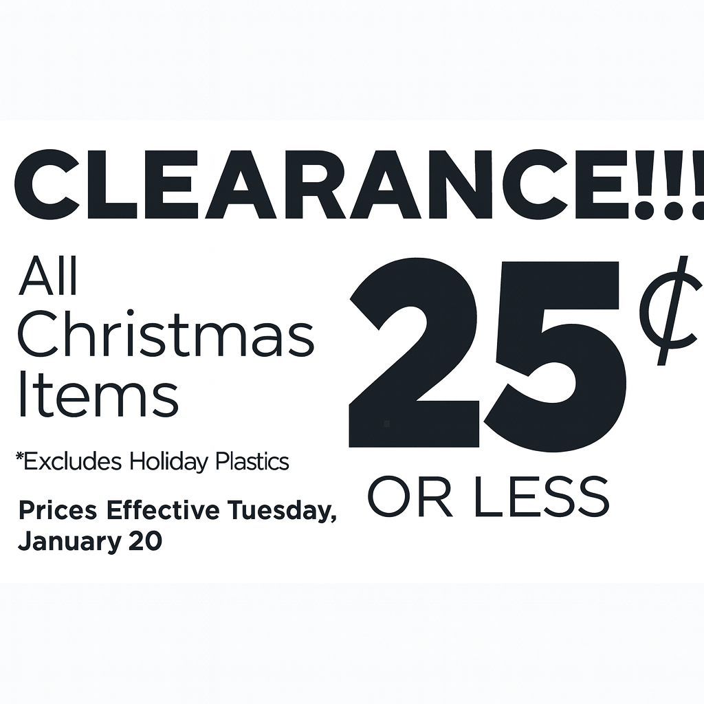 Dollar General $0.25 Sale