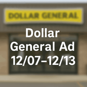 Dollar General Ad December 07-December 13, 2025