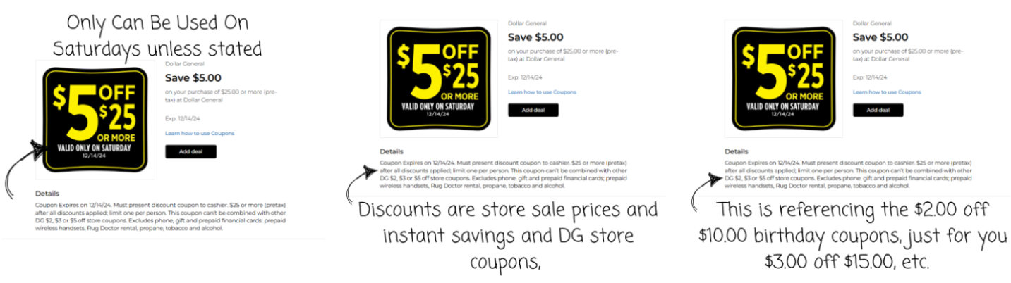 Dollar General $5/$25