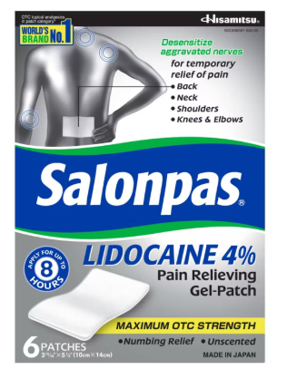 Free Salonpas Lidocaine FLEX Patch Sample