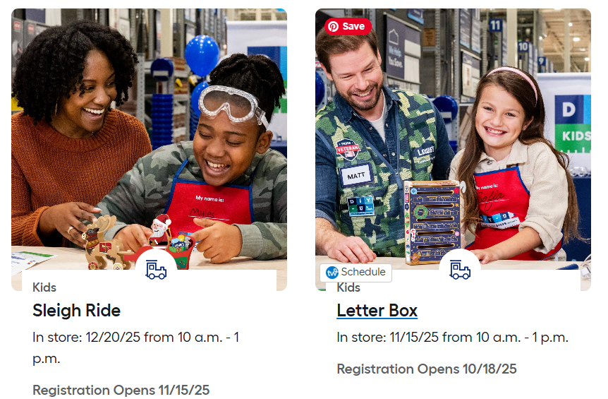 Lowe's Kids DIY Clinics